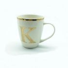 11 Oz Golden Decal Printing Ceramic Coffee Drinking  Mug set With Gold Brim